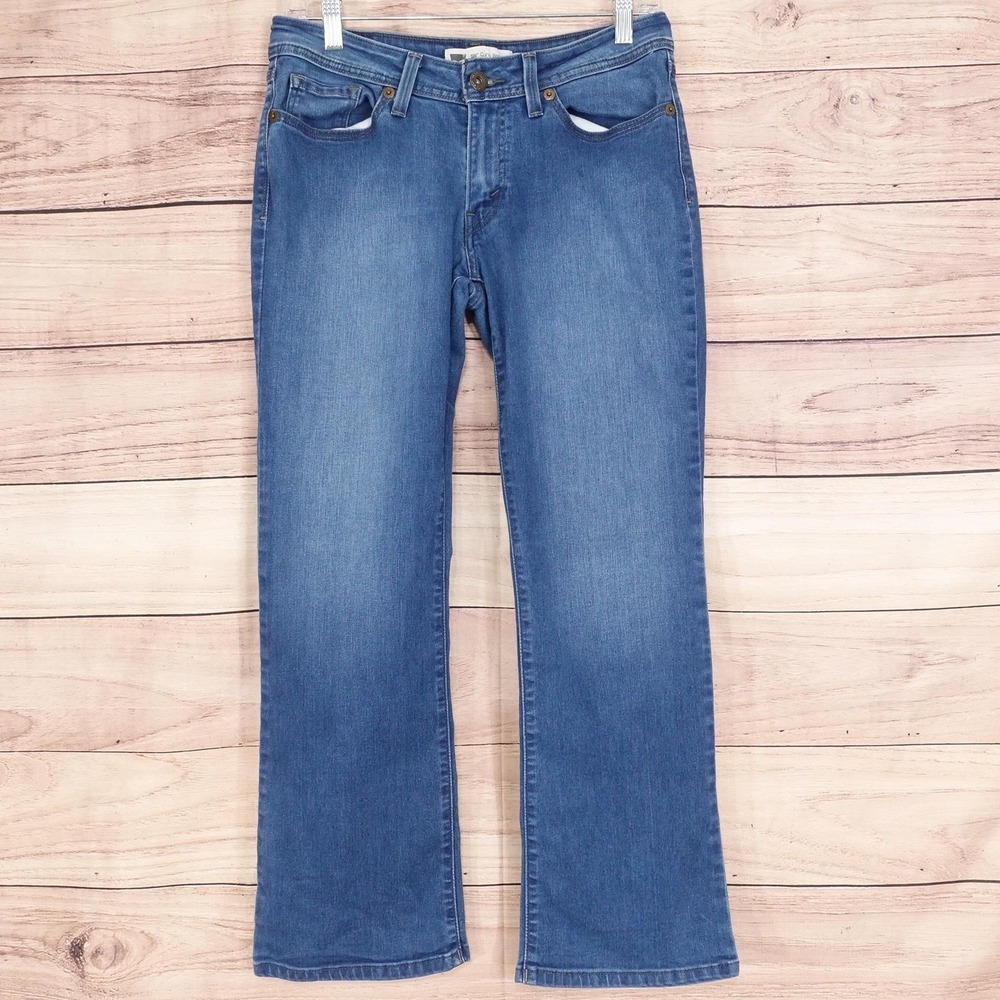 Levi's 529 Curvy Bootcut Jeans Womens 12P Blue Med Wash Petite 30x27 Denim